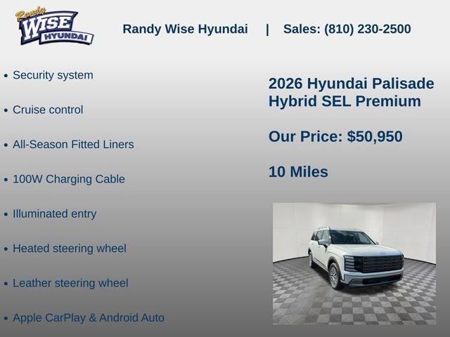 2026 Hyundai PALISADE HYBRID SEL Premium 8P