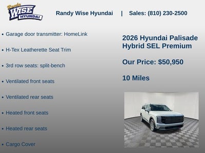 2026 Hyundai PALISADE HYBRID SEL Premium 8P