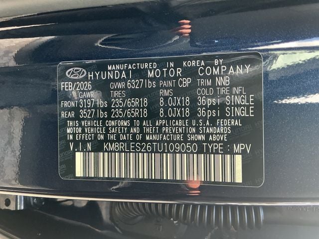 2026 Hyundai PALISADE SEL AWD