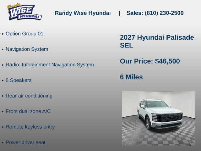 2027 Hyundai PALISADE SEL AWD