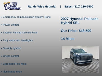 2027 Hyundai PALISADE HYBRID SEL 7P