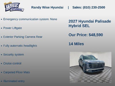 2027 Hyundai PALISADE HYBRID SEL 7P