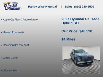 2027 Hyundai PALISADE HYBRID SEL 7P