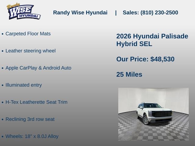 2026 Hyundai PALISADE HYBRID SEL 7 Passenger
