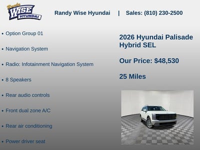 2026 Hyundai PALISADE HYBRID SEL 7 Passenger