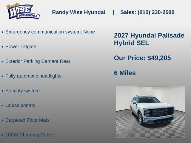 2027 Hyundai PALISADE HYBRID SEL 7P