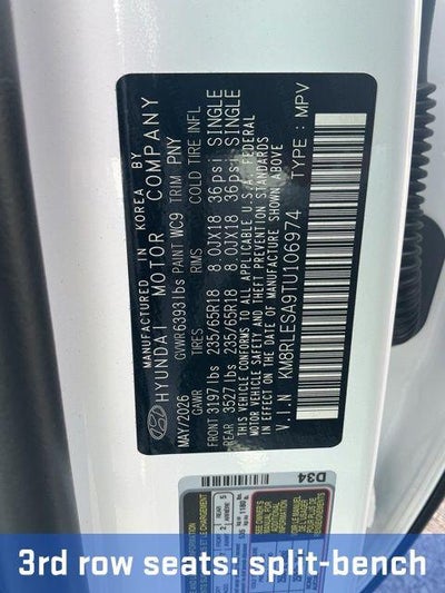 2026 Hyundai PALISADE HYBRID SEL 7P