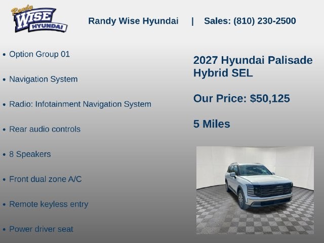 2027 Hyundai PALISADE HYBRID SEL 7P