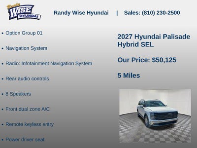 2027 Hyundai PALISADE HYBRID SEL 7P