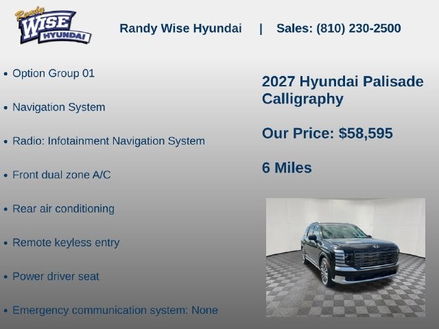 2027 Hyundai PALISADE Calligraphy AWD