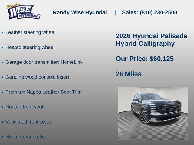2026 Hyundai PALISADE HYBRID Calligraphy