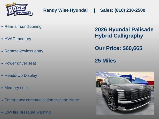 2026 Hyundai PALISADE HYBRID Calligraphy