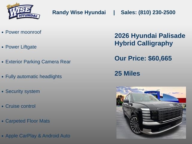 2026 Hyundai PALISADE HYBRID Calligraphy