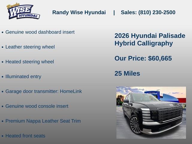 2026 Hyundai PALISADE HYBRID Calligraphy