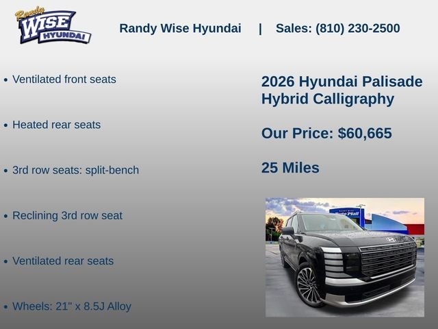2026 Hyundai PALISADE HYBRID Calligraphy