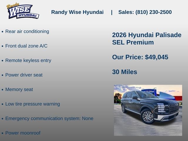 2026 Hyundai PALISADE SEL Premium AWD