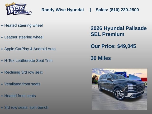 2026 Hyundai PALISADE SEL Premium AWD