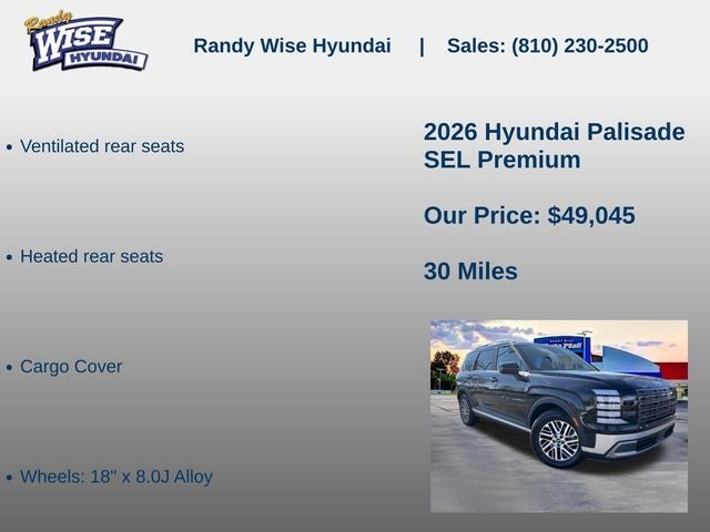 2026 Hyundai PALISADE SEL Premium AWD