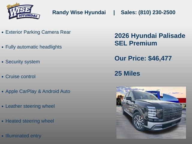 2026 Hyundai PALISADE SEL Premium AWD