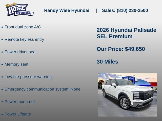 2026 Hyundai PALISADE SEL Premium AWD