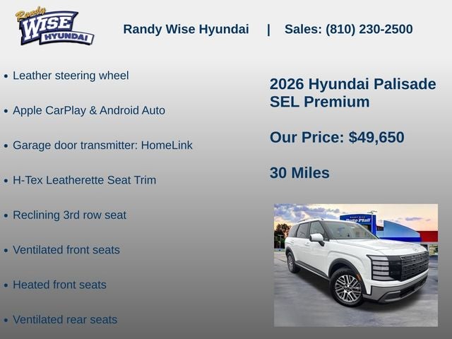 2026 Hyundai PALISADE SEL Premium AWD