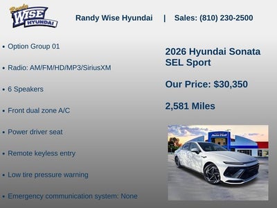 2026 Hyundai SONATA SEL Sport