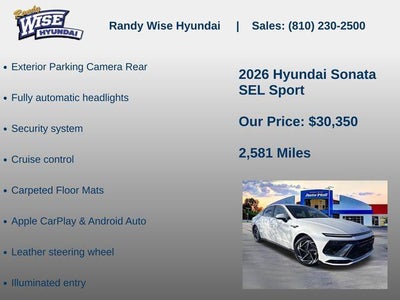 2026 Hyundai SONATA SEL Sport