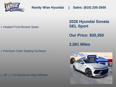 2026 Hyundai SONATA SEL Sport