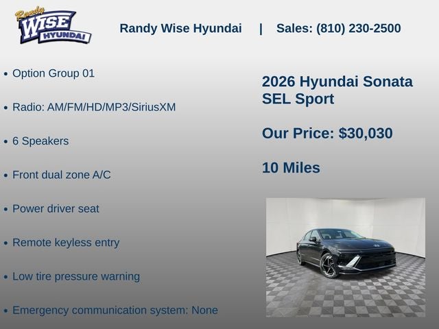 2026 Hyundai SONATA SEL Sport
