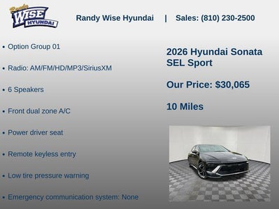 2026 Hyundai SONATA SEL Sport