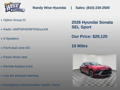 2026 Hyundai SONATA SEL Sport