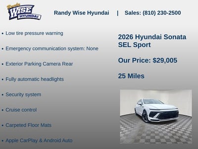 2026 Hyundai SONATA SEL Sport
