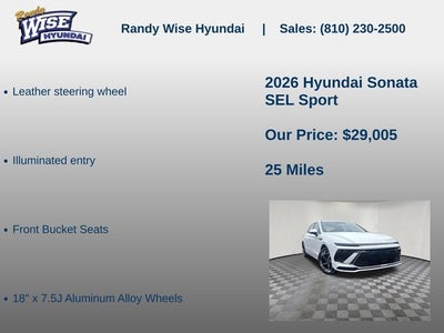 2026 Hyundai SONATA SEL Sport