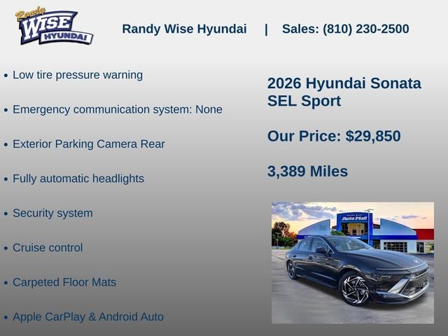 2026 Hyundai SONATA SEL Sport