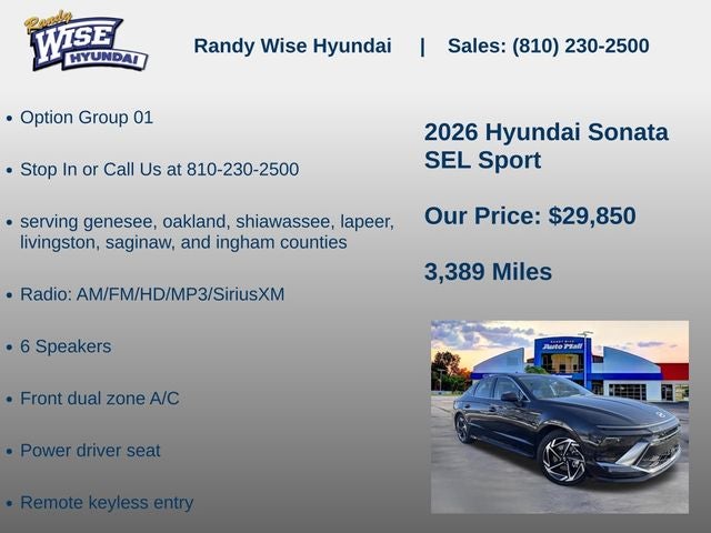 2026 Hyundai SONATA SEL Sport