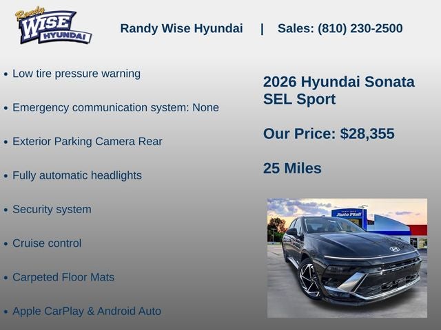 2026 Hyundai SONATA SEL Sport