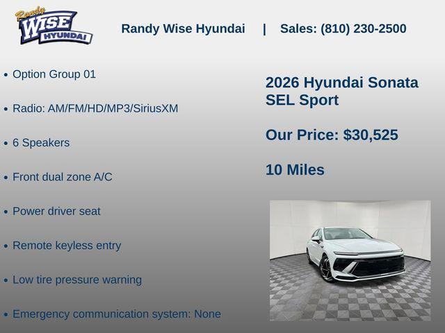 2026 Hyundai SONATA SEL Sport