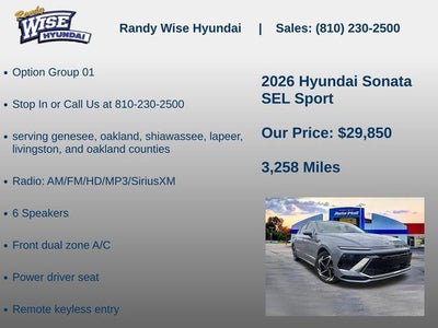 2026 Hyundai SONATA SEL Sport