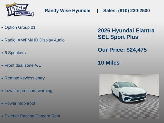 2026 Hyundai ELANTRA SEL Sport Plus