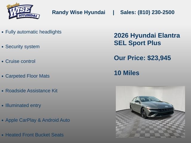 2026 Hyundai ELANTRA SEL Sport Plus