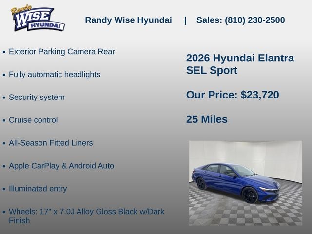 2026 Hyundai ELANTRA SEL Sport