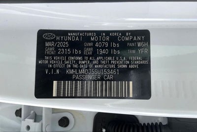 2025 Hyundai ELANTRA HYBRID SEL Sport