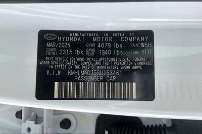 2025 Hyundai ELANTRA HYBRID SEL Sport