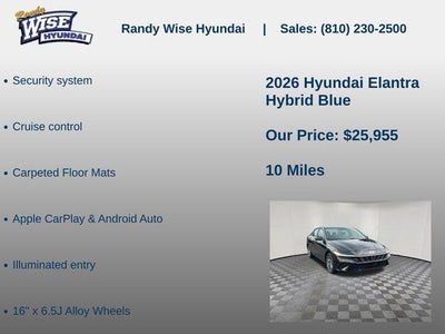2026 Hyundai ELANTRA HYBRID Blue
