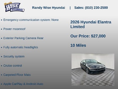 2026 Hyundai ELANTRA Limited