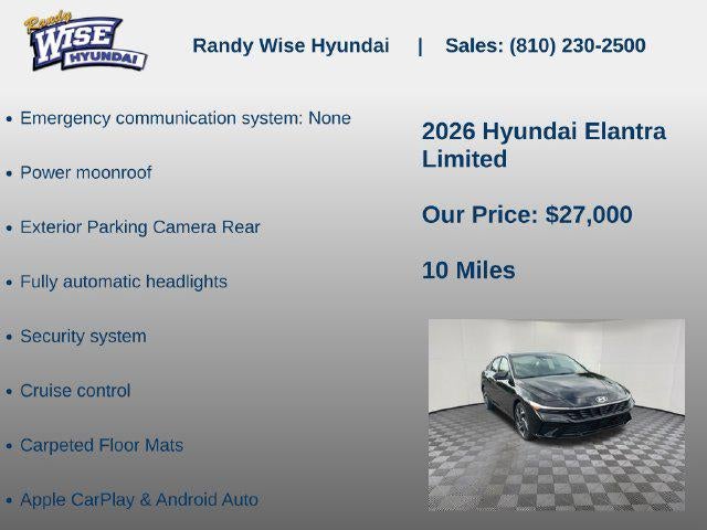 2026 Hyundai ELANTRA Limited
