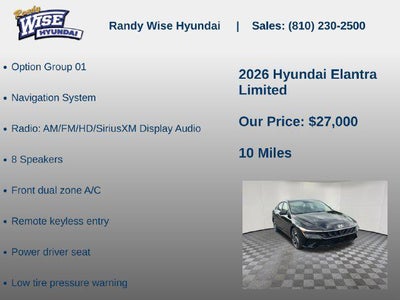 2026 Hyundai ELANTRA Limited