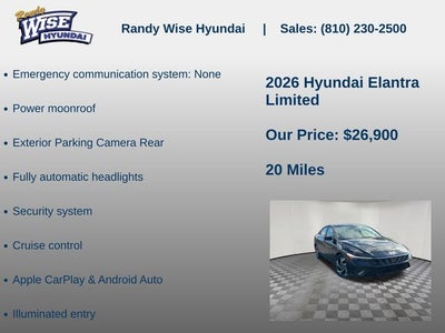 2026 Hyundai ELANTRA Limited