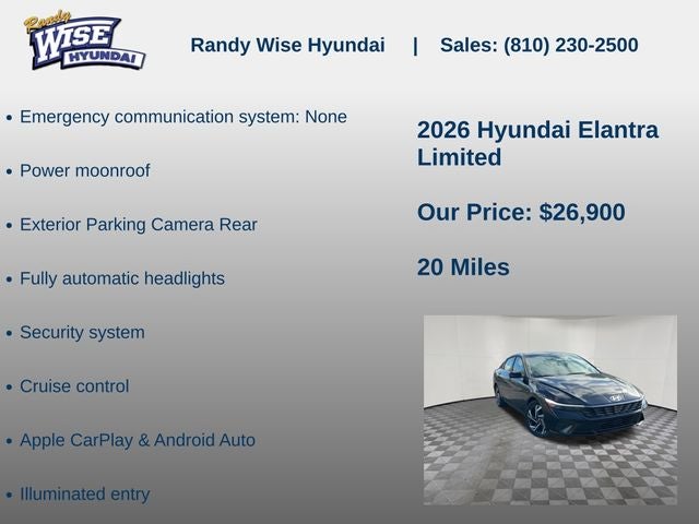 2026 Hyundai ELANTRA Limited