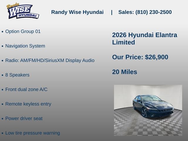 2026 Hyundai ELANTRA Limited